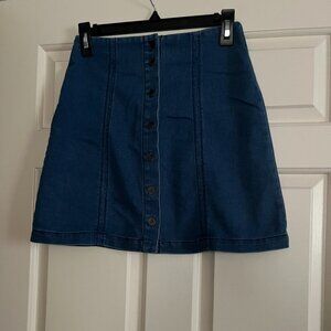 Jealous Tomato button down jean mini skirt S